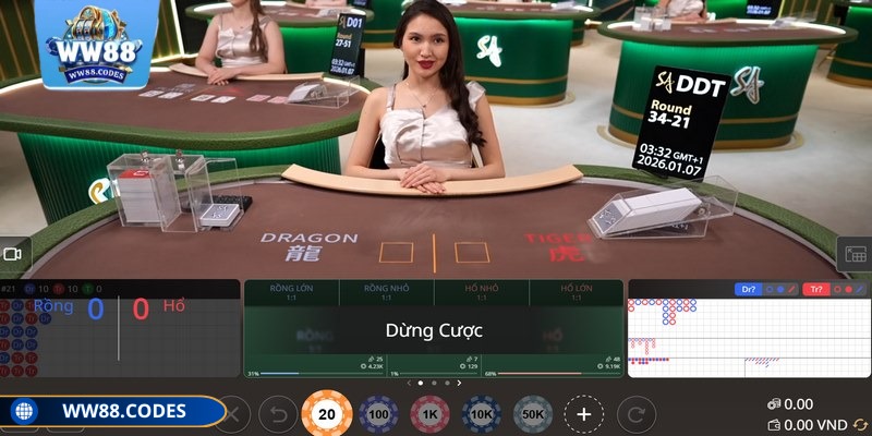 Dragon tiger WW88 là lựa chọn casino trực tuyến hấp dẫn