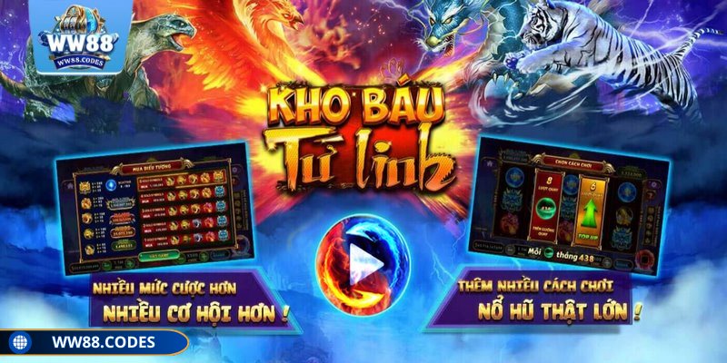 Kho báu tứ linh tại WW88 có cấu trúc quay thưởng hiện đại